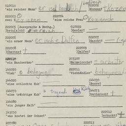 Western questionnaire, answ...