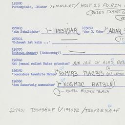 Western questionnaire, answ...
