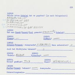 Western questionnaire, answ...