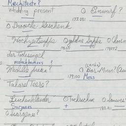 Western questionnaire, answ...