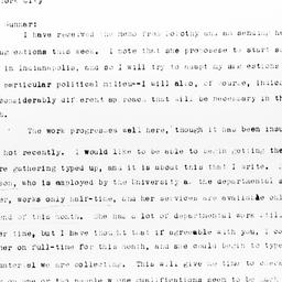 Letter from Ralph J. Bunche...