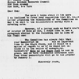 Letter from Charles Dollard...