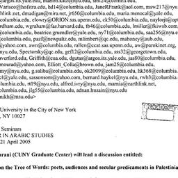 Announcements, 2005-04-19. ...