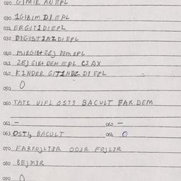 Eastern questionnaire, answ...