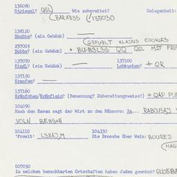 Western questionnaire, answ...