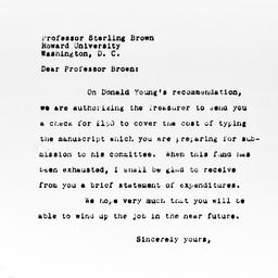 Letter from Charles Dollard...
