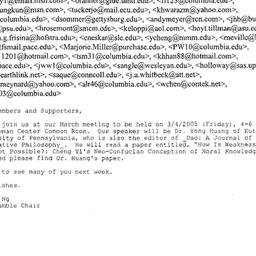 Announcements, 2005-03-04. ...