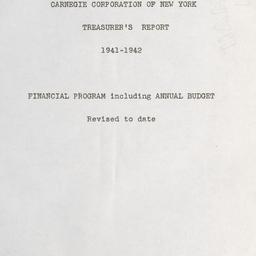 Treasurer's Report, 194...
