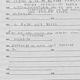 Eastern questionnaire, answ...