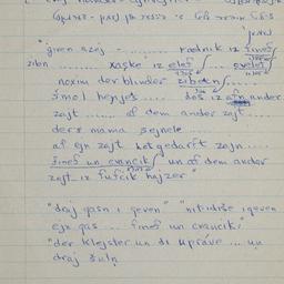 Eastern questionnaire, blue...
