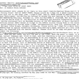 Announcements, 2004-11-11. ...