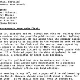 Minutes, 2003-04-09. Death,...