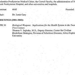 Schedules, National Health ...