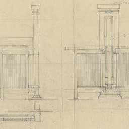 Gate elevations, plan