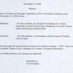 Committee on Trustee Meetings