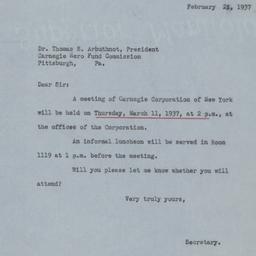 Board Meeting, 3/11/1937
