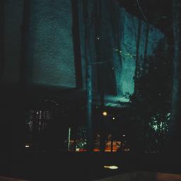 Exterior view, trees in bui...