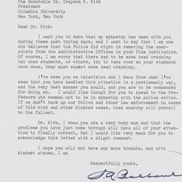 Letter from S.A. Barbour of...
