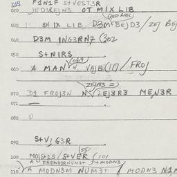 Eastern questionnaire, answ...