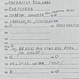 Eastern questionnaire, answ...