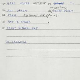 Eastern questionnaire, answ...