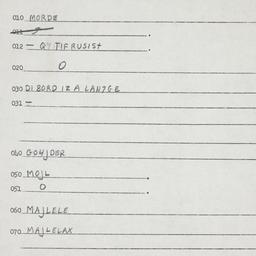 Eastern questionnaire, answ...