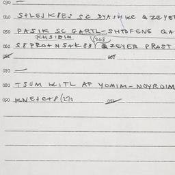 Eastern questionnaire, answ...