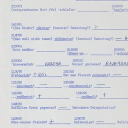 Western questionnaire, answ...