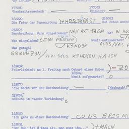 Western questionnaire, answ...