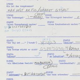 Western questionnaire, answ...
