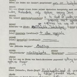 Western questionnaire, answ...