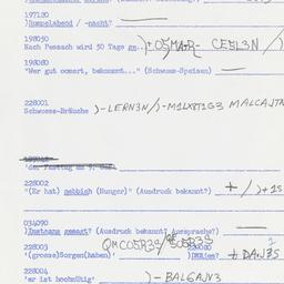 Western questionnaire, answ...