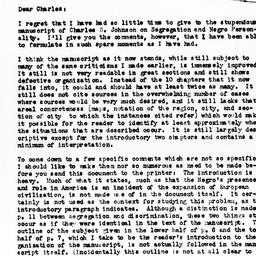 Letter from Louis Wirth to ...
