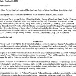 Minutes, 2003-10-20. The Ci...