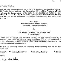 Announcements, 2001-12-05. ...