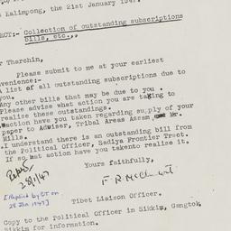 Correspondence regarding ou...