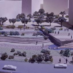 Model, detail of terraced l...