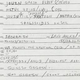 Eastern questionnaire, answ...