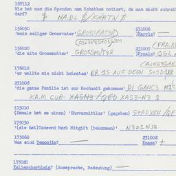 Western questionnaire, answ...