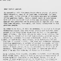 Letter from Alfred Watkins ...