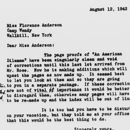 Letter from M. Swanton of H...