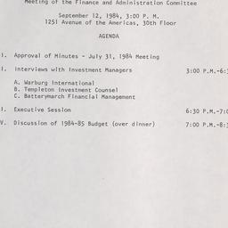 Meeting of the Finance and ...