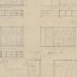 Wardrobe plans, elevations