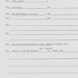 Western questionnaire, answ...