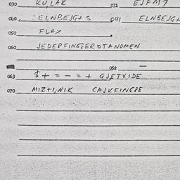 Eastern questionnaire, answ...