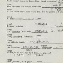 Western questionnaire, answ...
