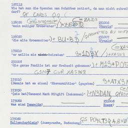 Western questionnaire, answ...