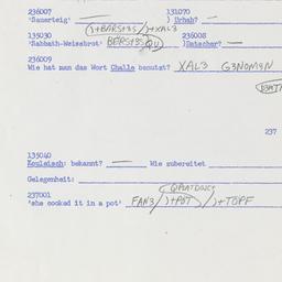Western questionnaire, answ...