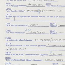Western questionnaire, answ...