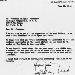 Letter from Ordway Tead to ...